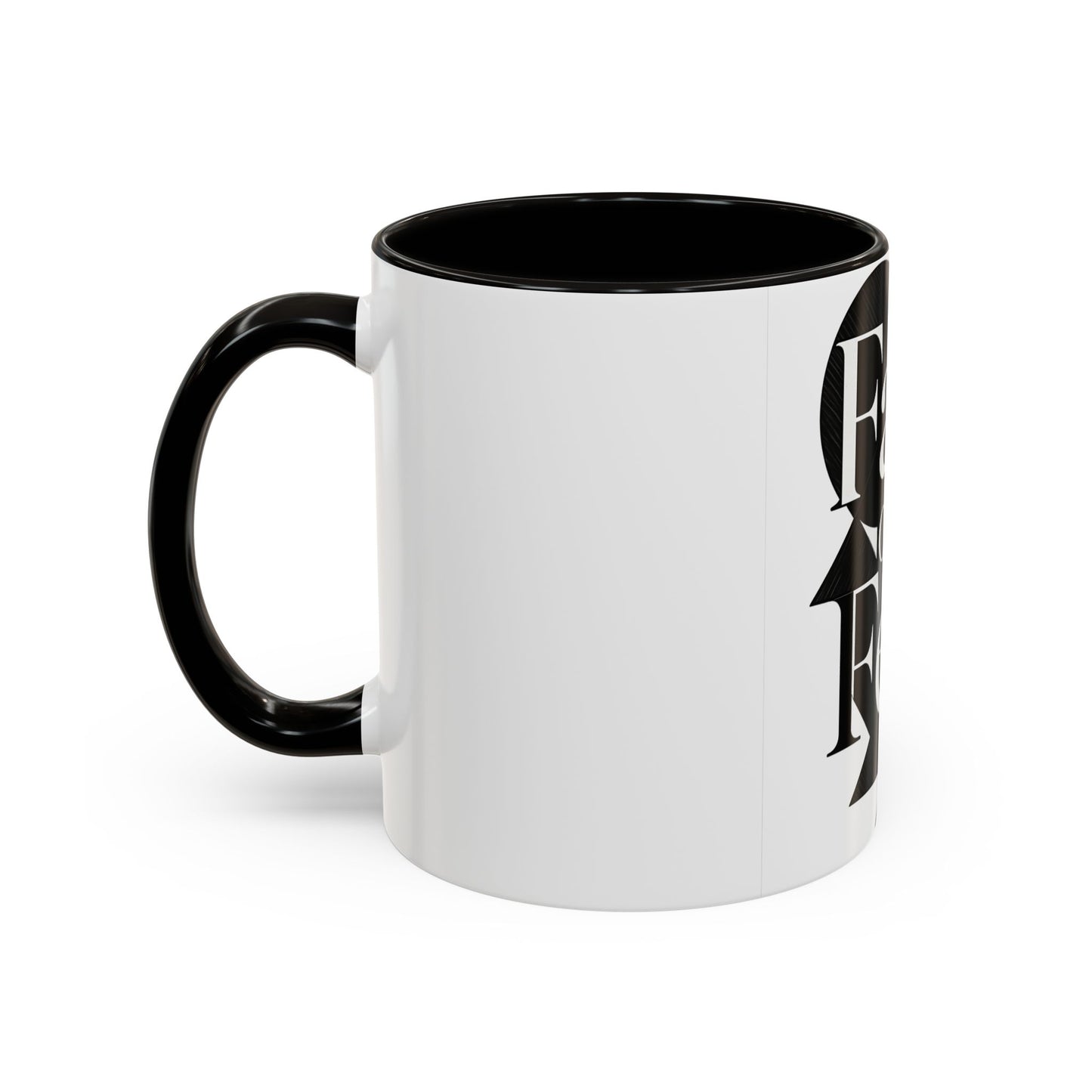 Black and White Faith Over Fear Mug