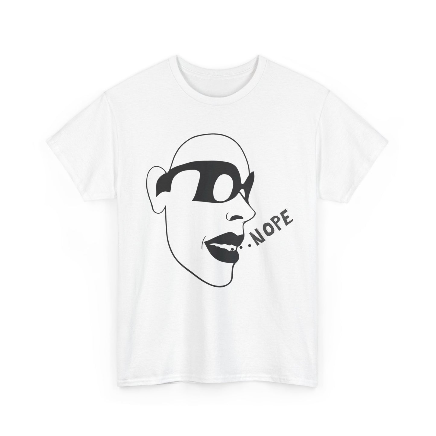Funny Unisex Heavy Cotton Tee - "NOPE" Graphic T-Shirt for Everyday Wear