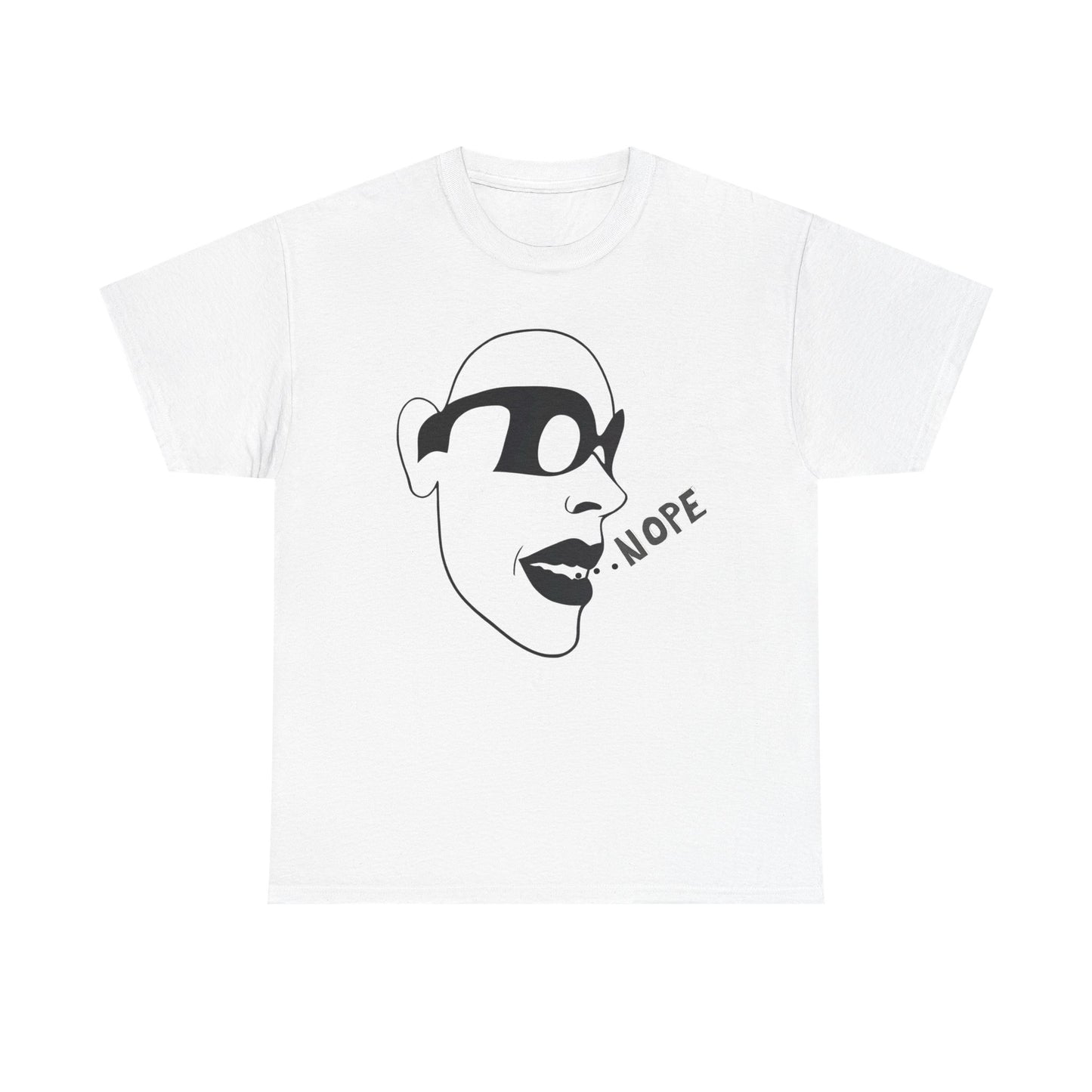 Funny Unisex Heavy Cotton Tee - "NOPE" Graphic T-Shirt for Everyday Wear