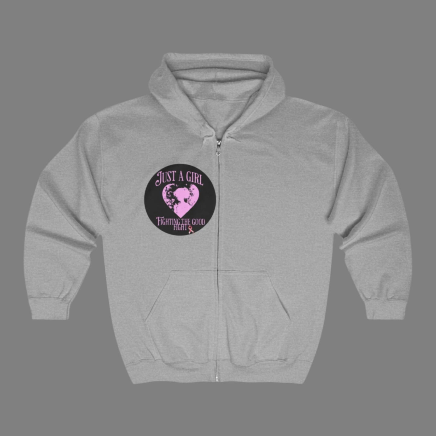 "Just a Girl" Warrior Full Zip Hoodie