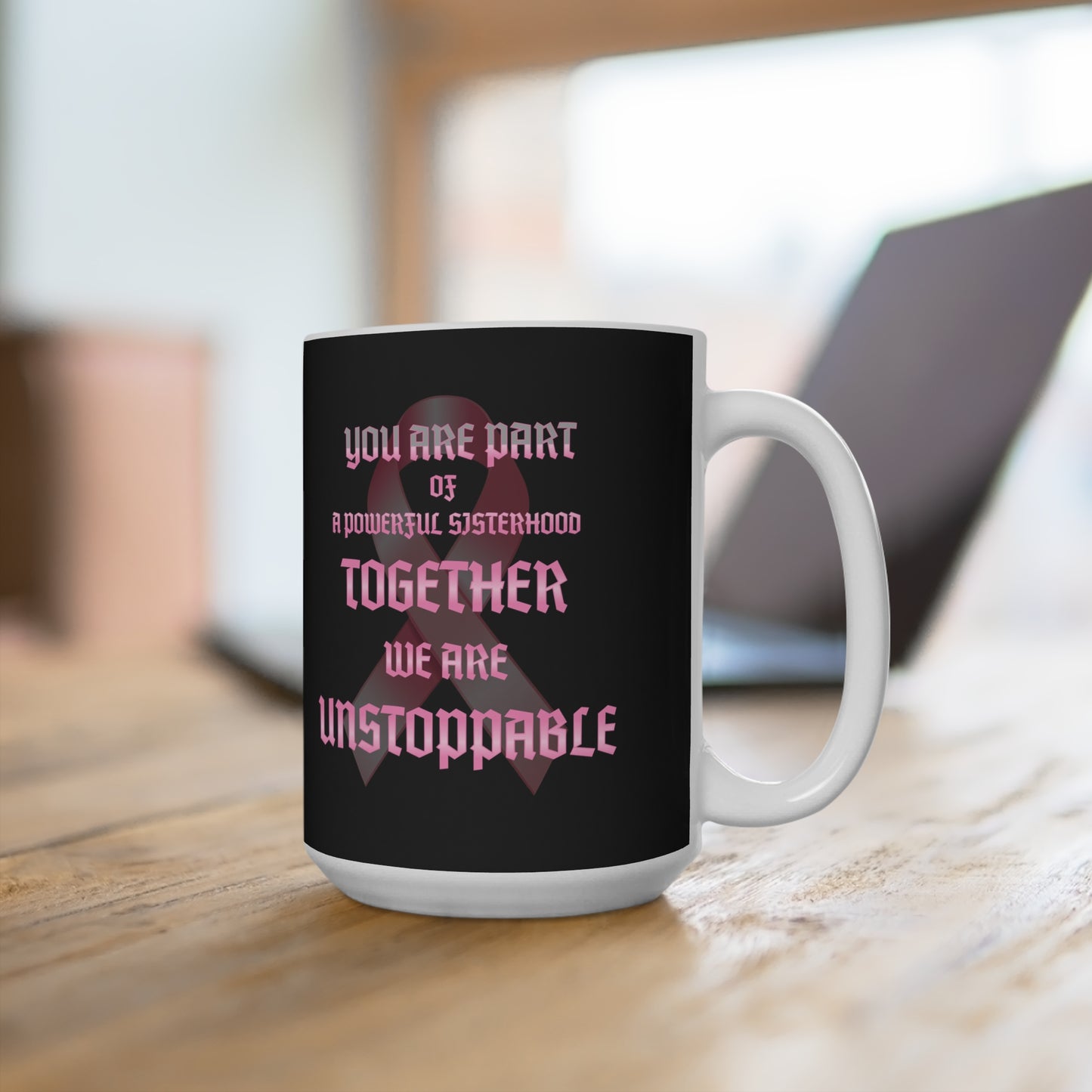 Ribbon of Strength Empowering Sisterhood Mug
