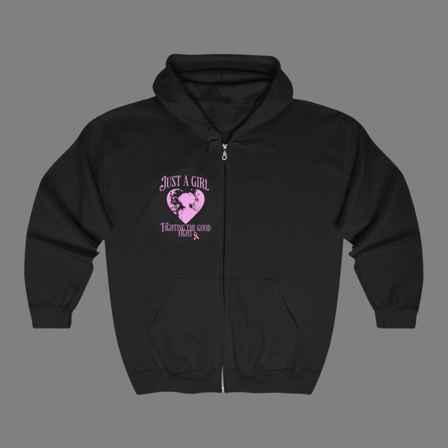 "Just a Girl" Warrior Full Zip Hoodie