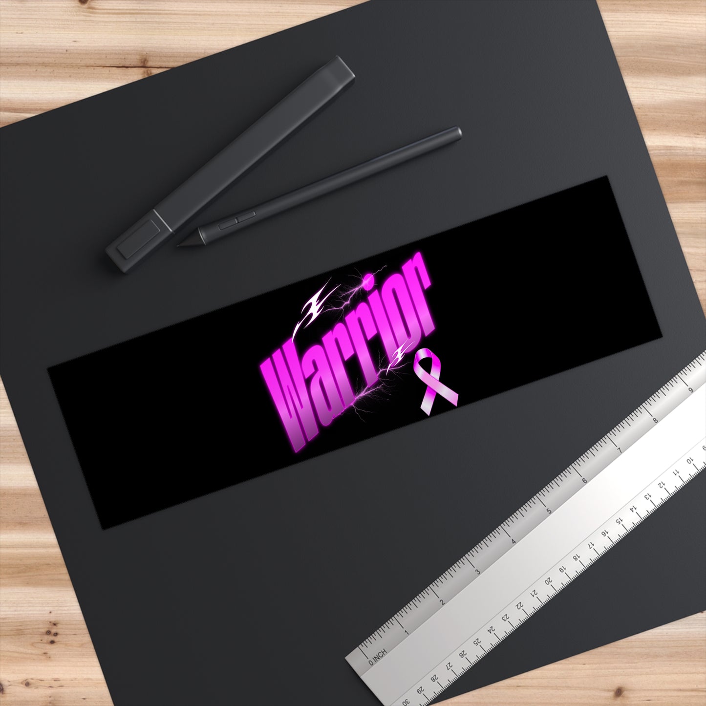Empowering Bumper Stickers | Warrior Design for Breast Cancer Awareness | Car Decals, Support Stickers, Pink Ribbon, Positive Vibes