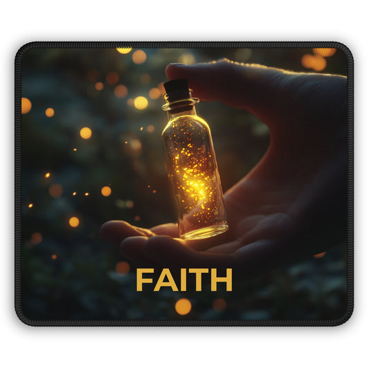 ✝️ FAITH – Light in the Darkness Inspirational Mouse Pad