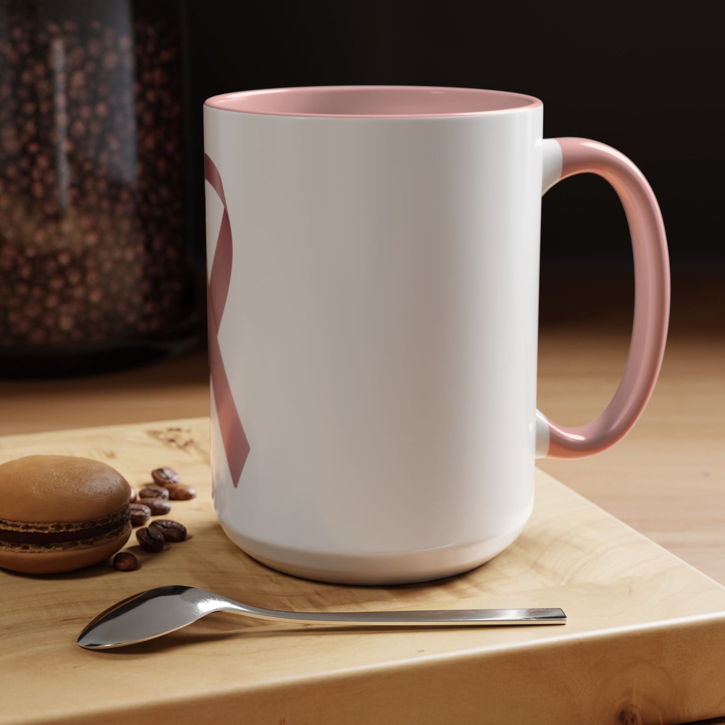 Ribbon of Strength Mug – White with Pink