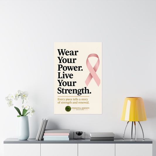 🌸 Ribbon-Wear Your Power Wall Art