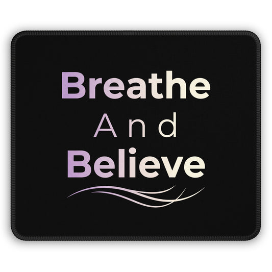💛 Breathe and Believe – Calm & Focus Mouse Pad