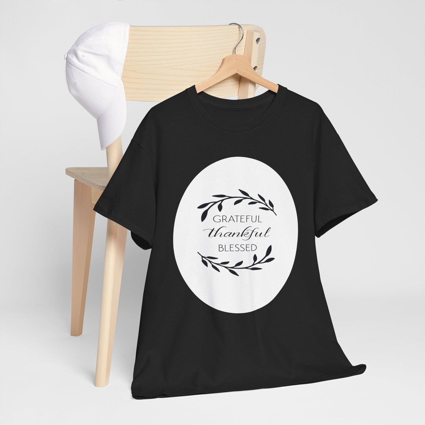 Grateful Thankful Blessed Unisex Heavy Cotton Tee