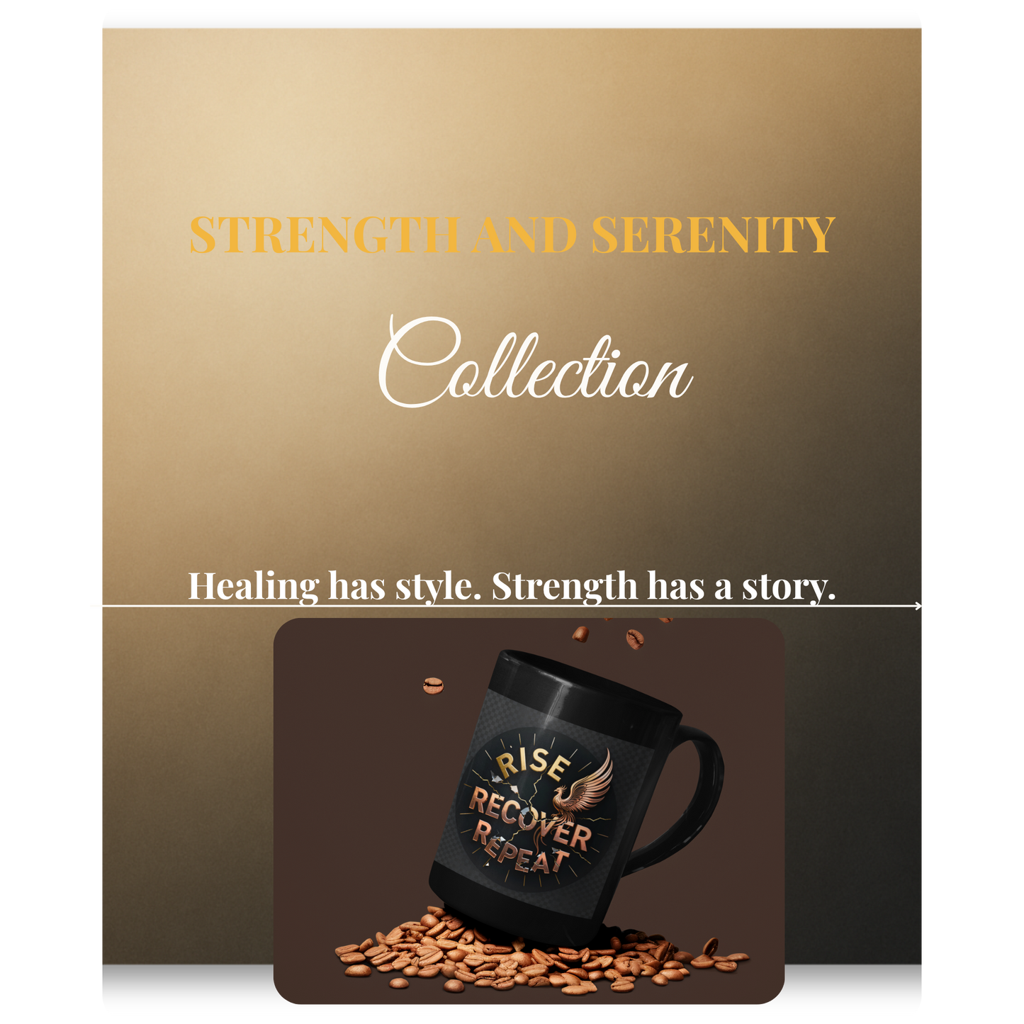 Strength and Serenity Rise, Recover, Repeat - Mug