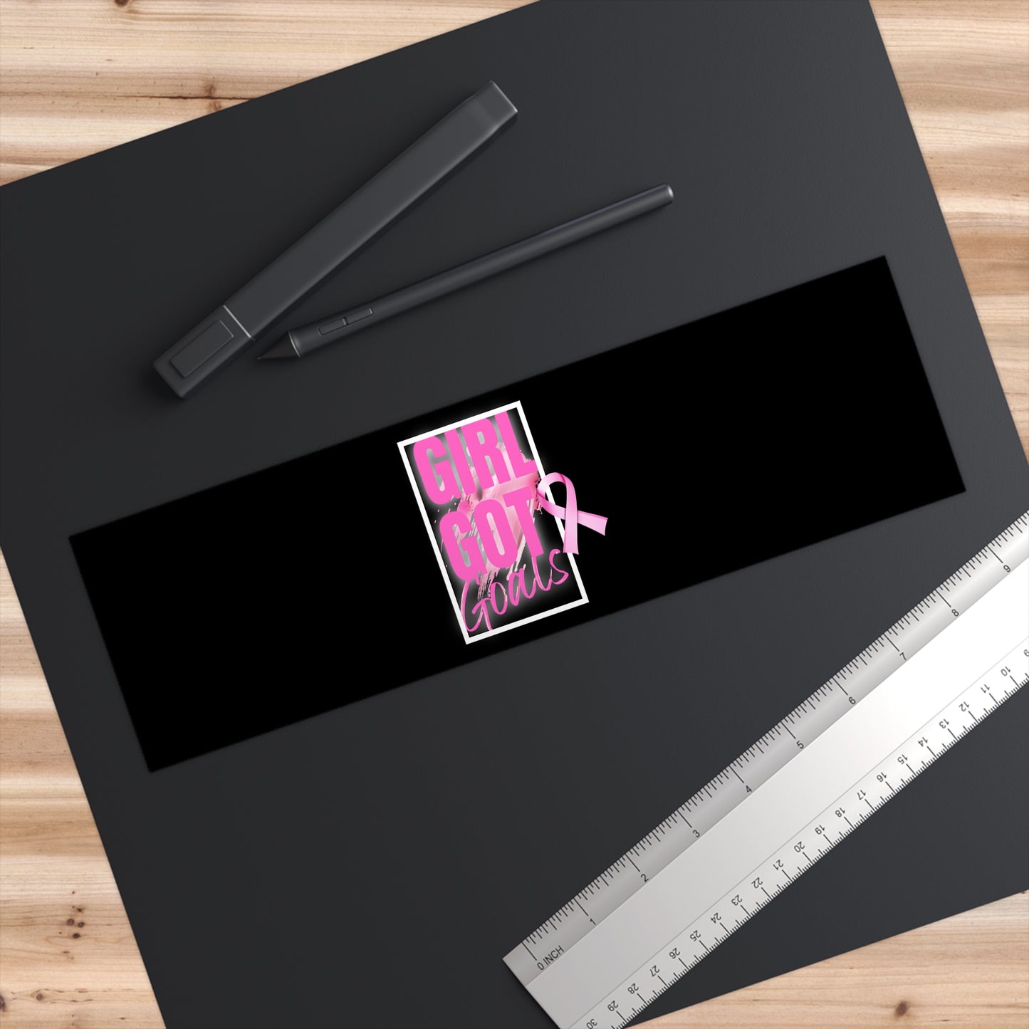"Girl Got Goals " Breast Cancer Bumper Sticker