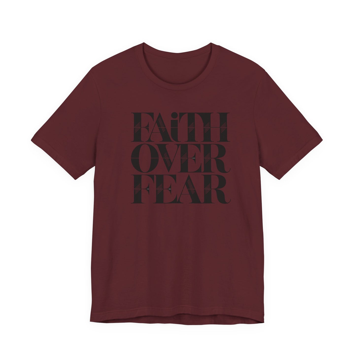 Black and White Faith Over Fear Tee