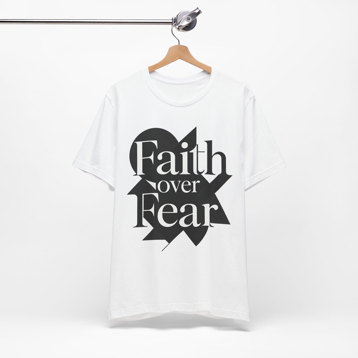 Black and White Faith Over Fear Tee