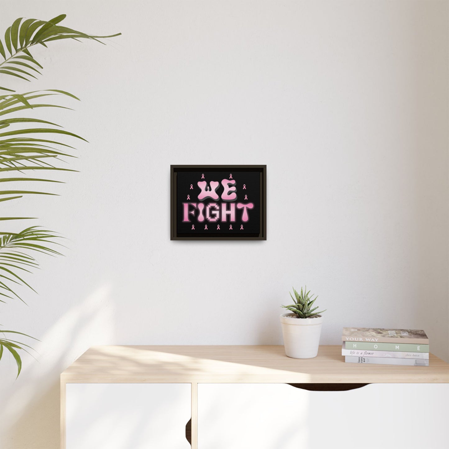 Inspirational Art Print, Motivational Framed Wall Decor, Breast Cancer Awareness Gift, Supportive Home Decor, Empowering Statement Piece