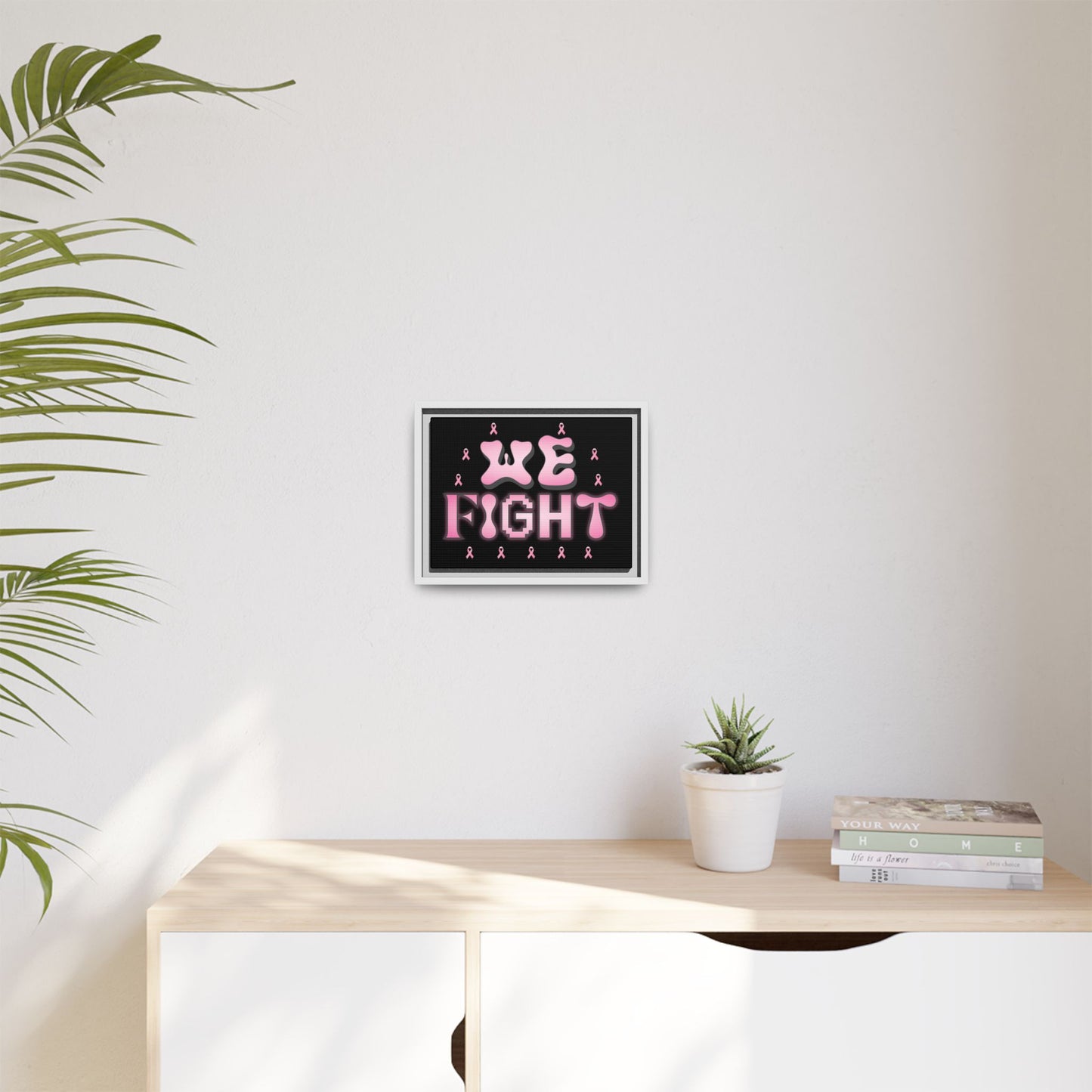 Inspirational Art Print, Motivational Framed Wall Decor, Breast Cancer Awareness Gift, Supportive Home Decor, Empowering Statement Piece