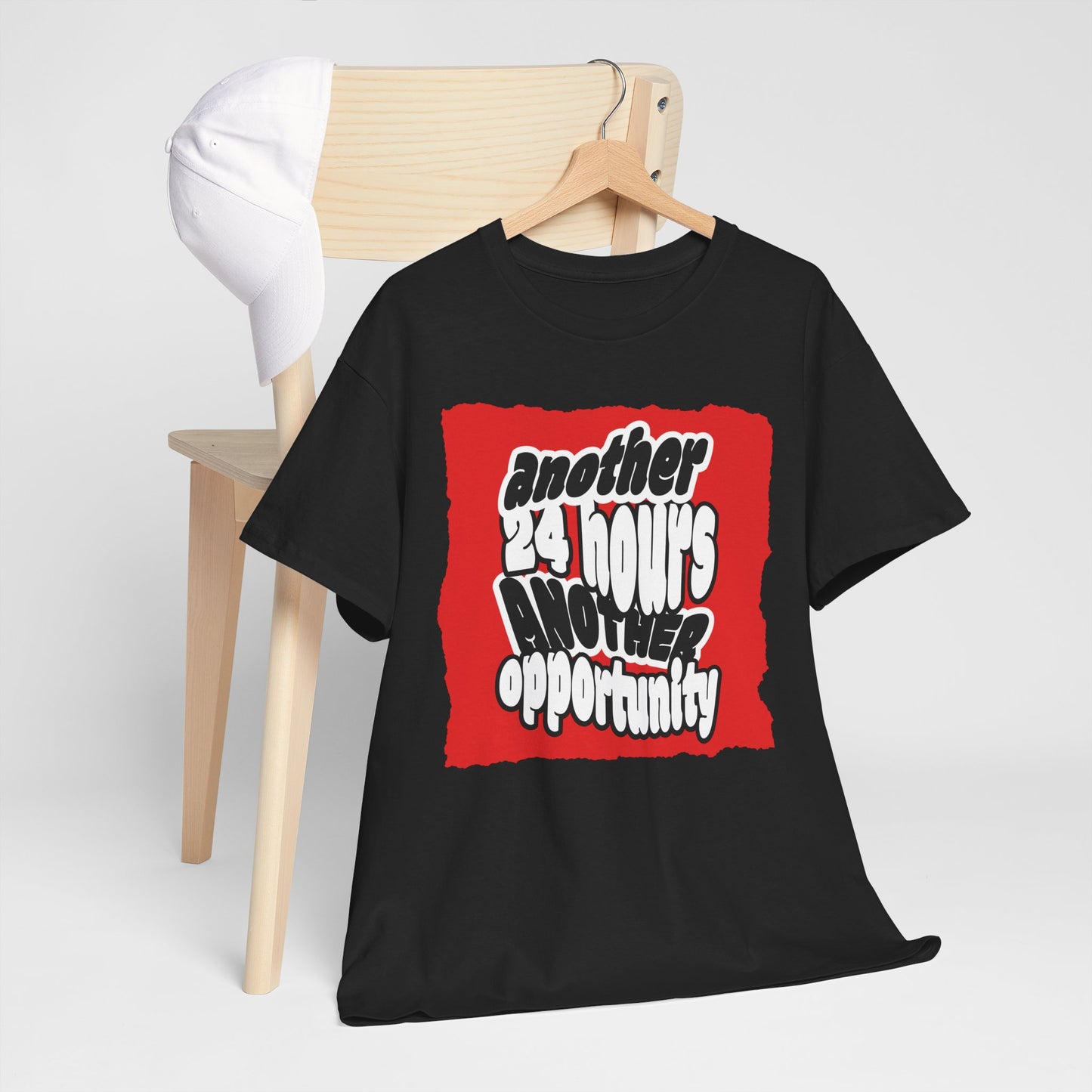 Motivational Unisex Heavy Cotton Tee - 'Another 24 Hours, Another Opportunity', Casual Wear, Gift Idea, Inspirational Shirt, Everyday Tee