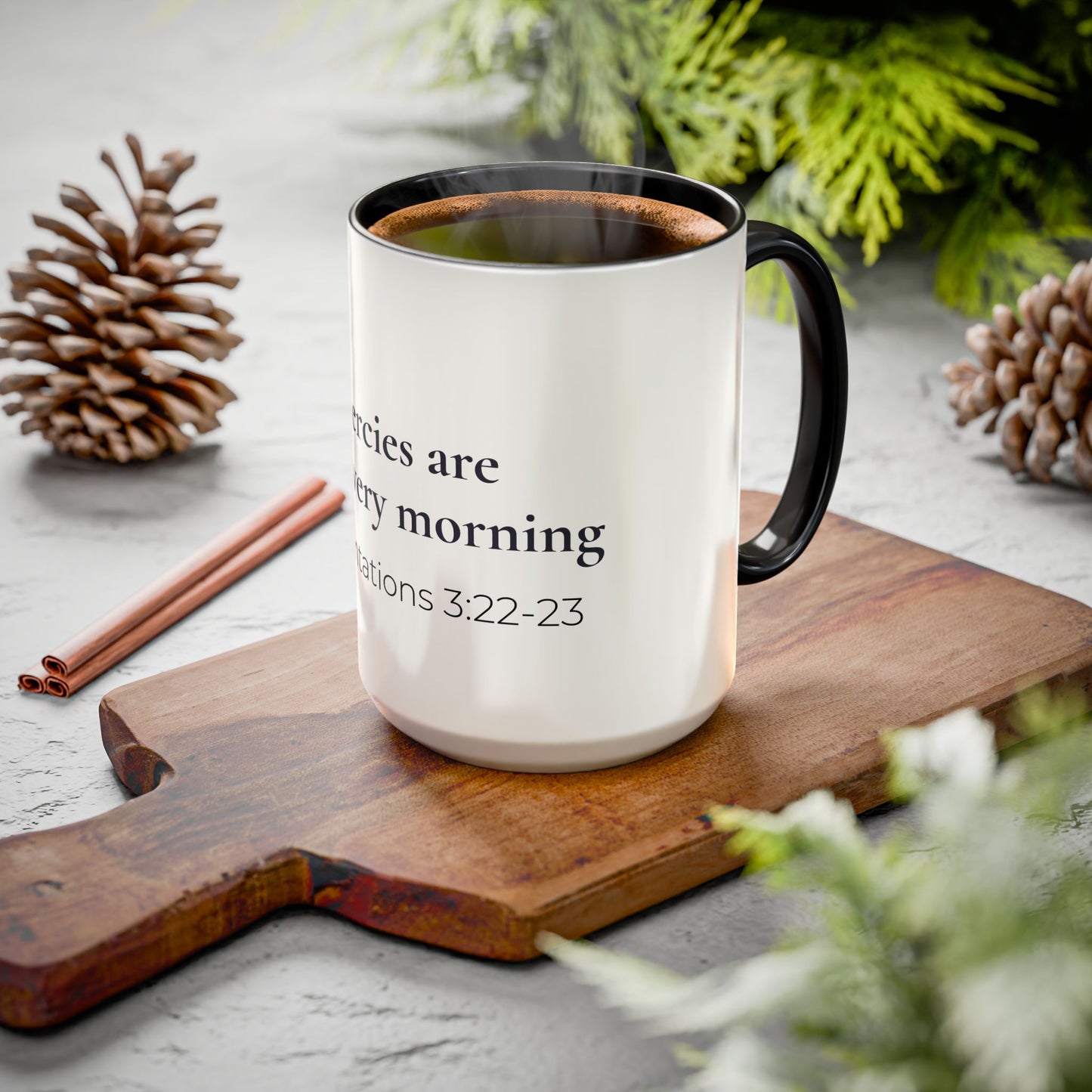 ποΈ Renewed Strength Scripture Mug β 15oz | His Mercies Are New Every Morning