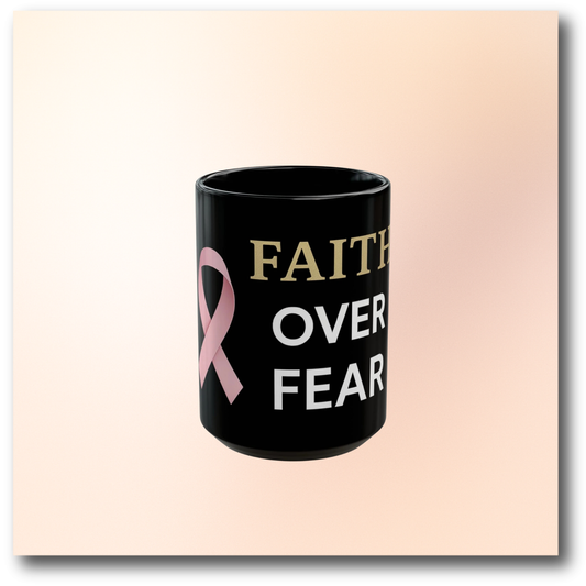 🌸  Ribbon-Faith Over Fear Mug-II