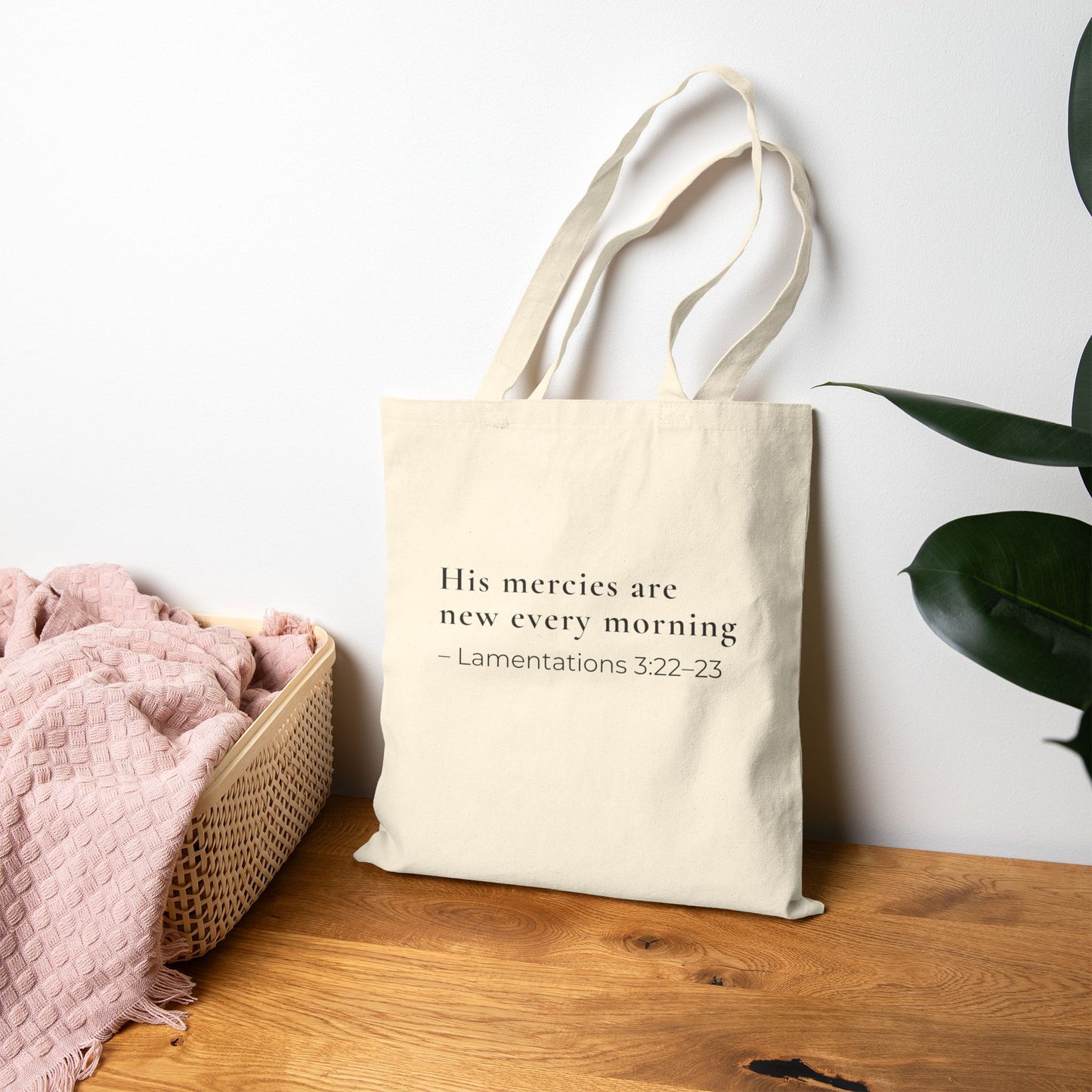 🕊️ Renewed Strength Scripture Tote | His Mercies Are New Every Morning