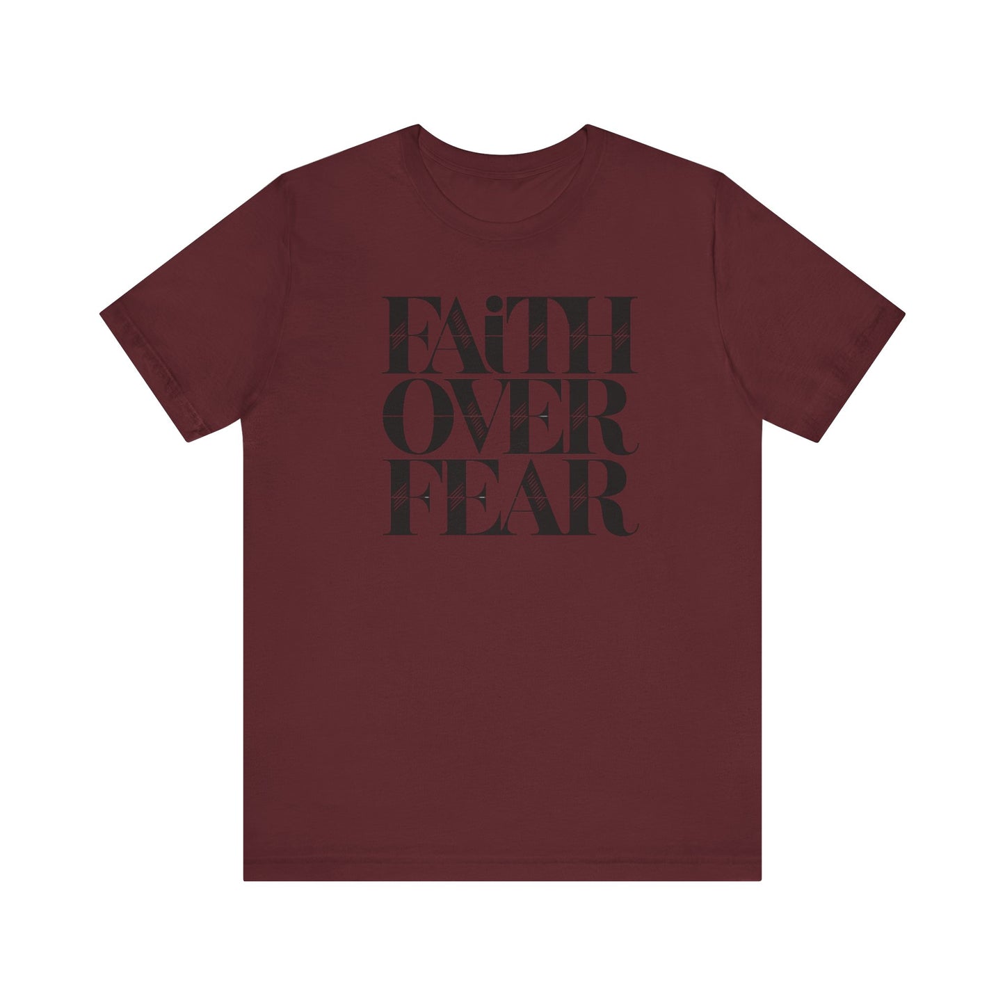 Black and White Faith Over Fear Tee