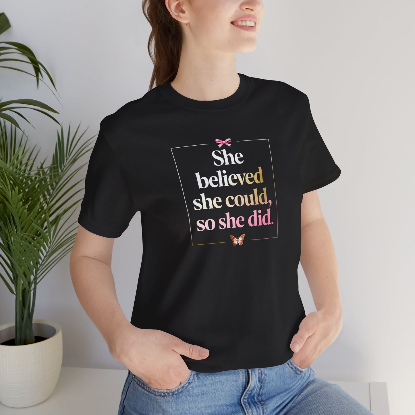 🌸 Ribbon - She Believed She Could Tee