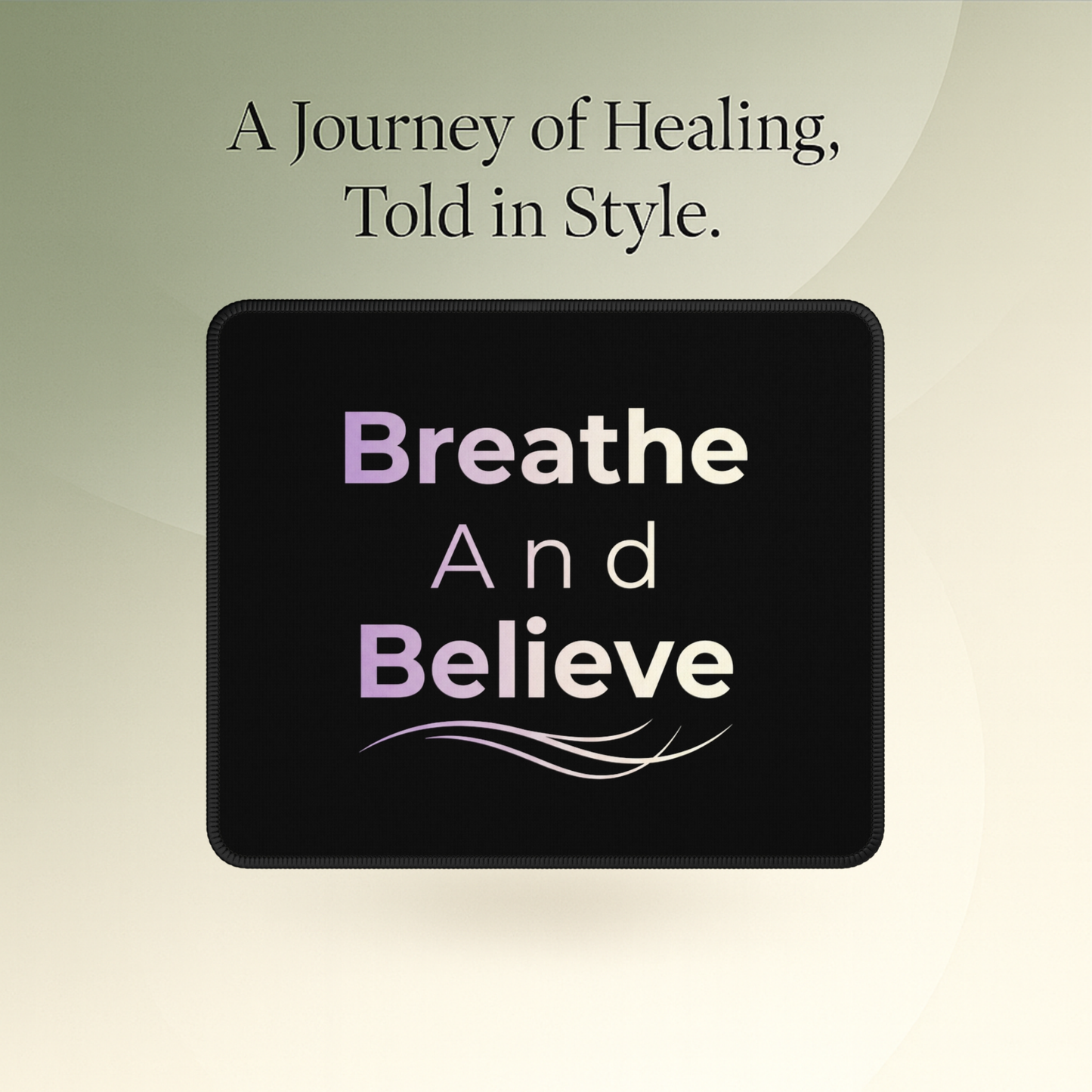 💛 Breathe and Believe – Calm & Focus Mouse Pad