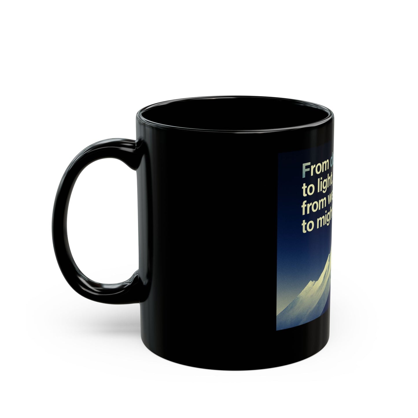 Black Mug Collection From Darkness to Light Mug