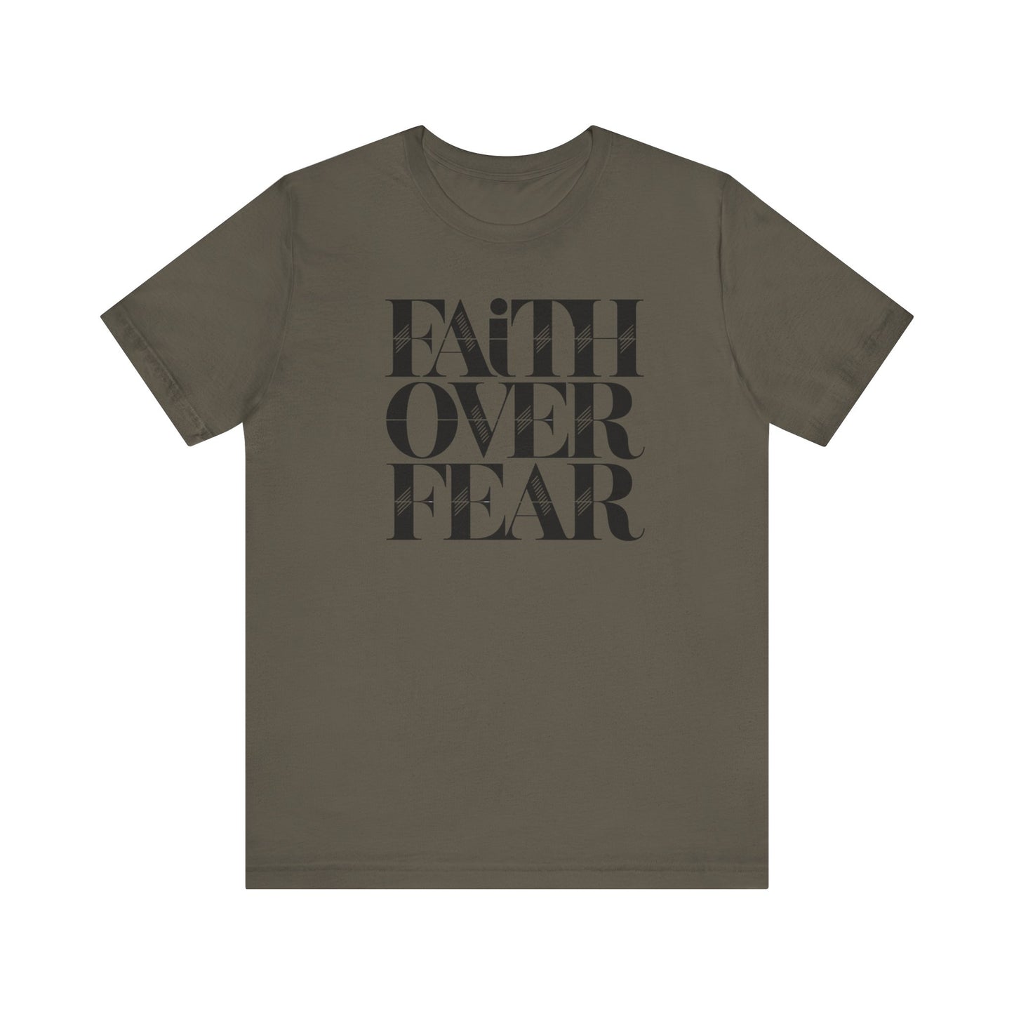 Black and White Faith Over Fear Tee