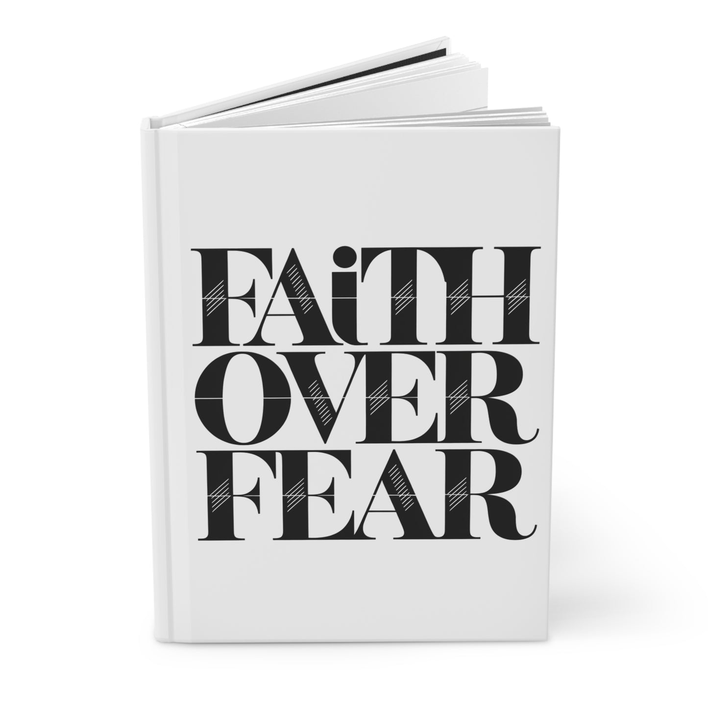 Black and Whte Faith over Fear Journal