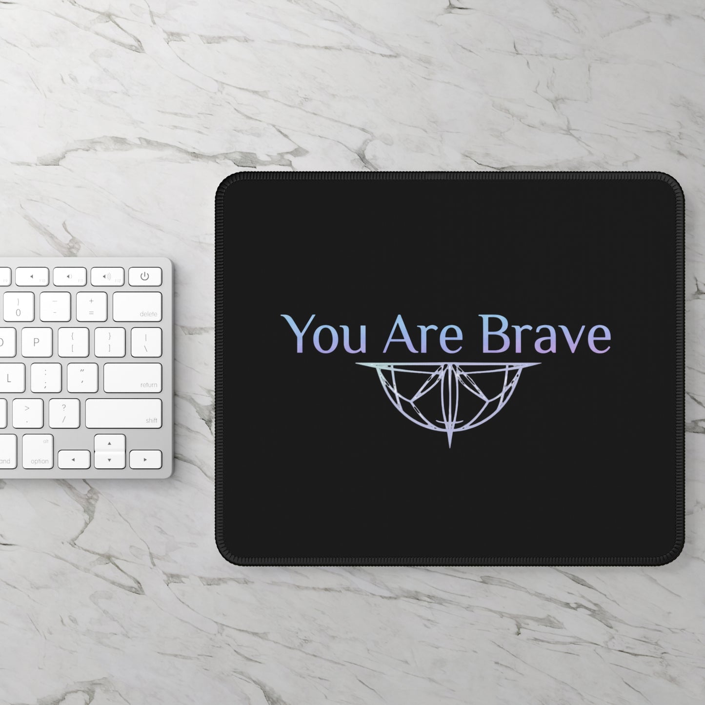 💛 You Are Brave – Strength & Serenity Affirmation Mouse Pad