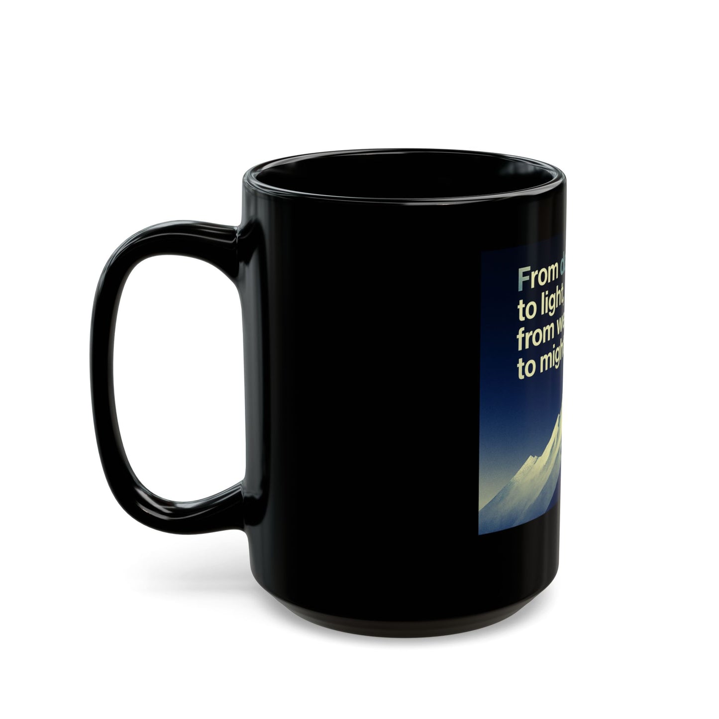 Black Mug Collection From Darkness to Light Mug