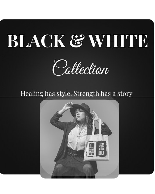 Black and White Do What You Love, Love What You Do Tote