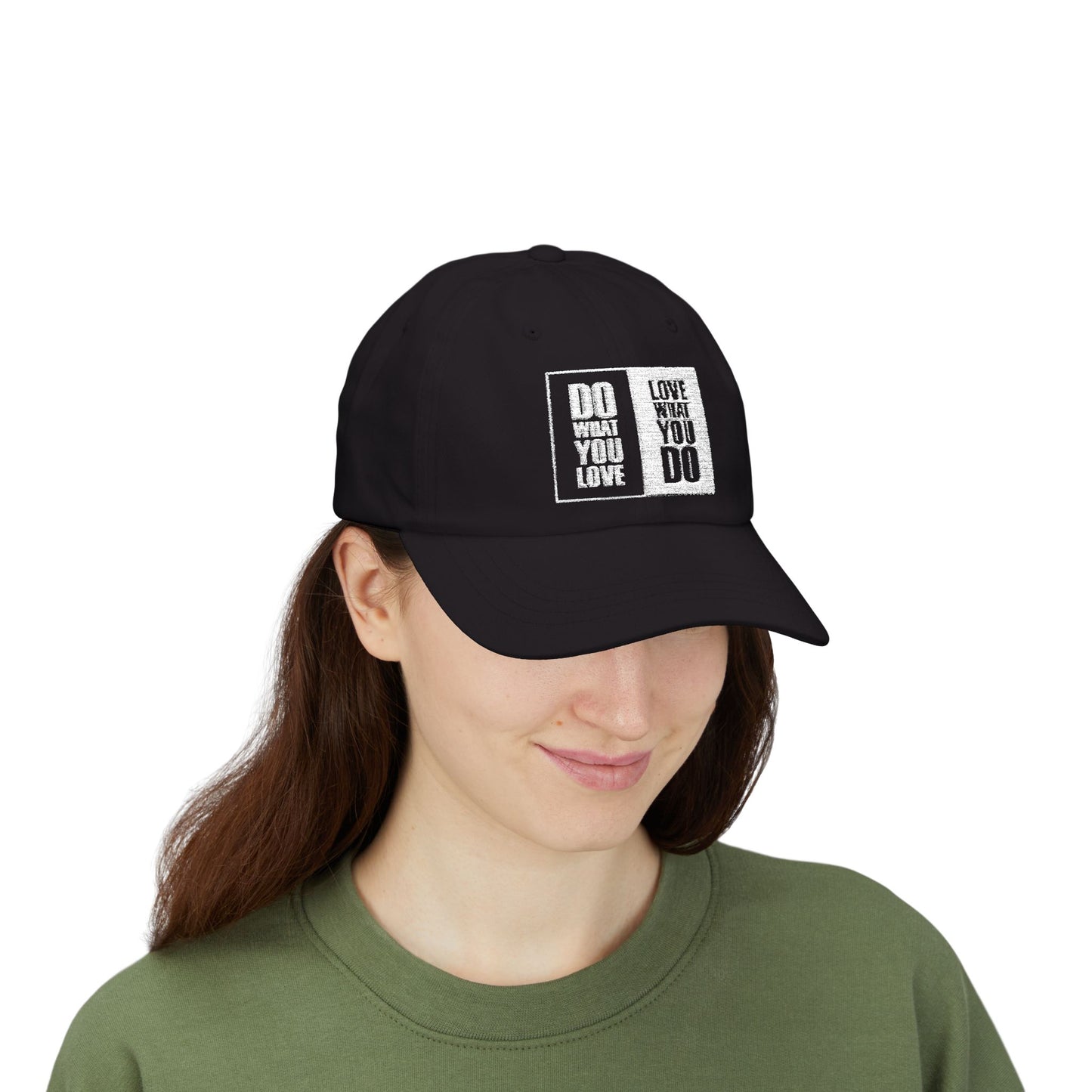 'Do What You Love' Classic Dad Cap, Motivational Hat, Gift for Dad, Everyday Wear, Men, Unisex Style