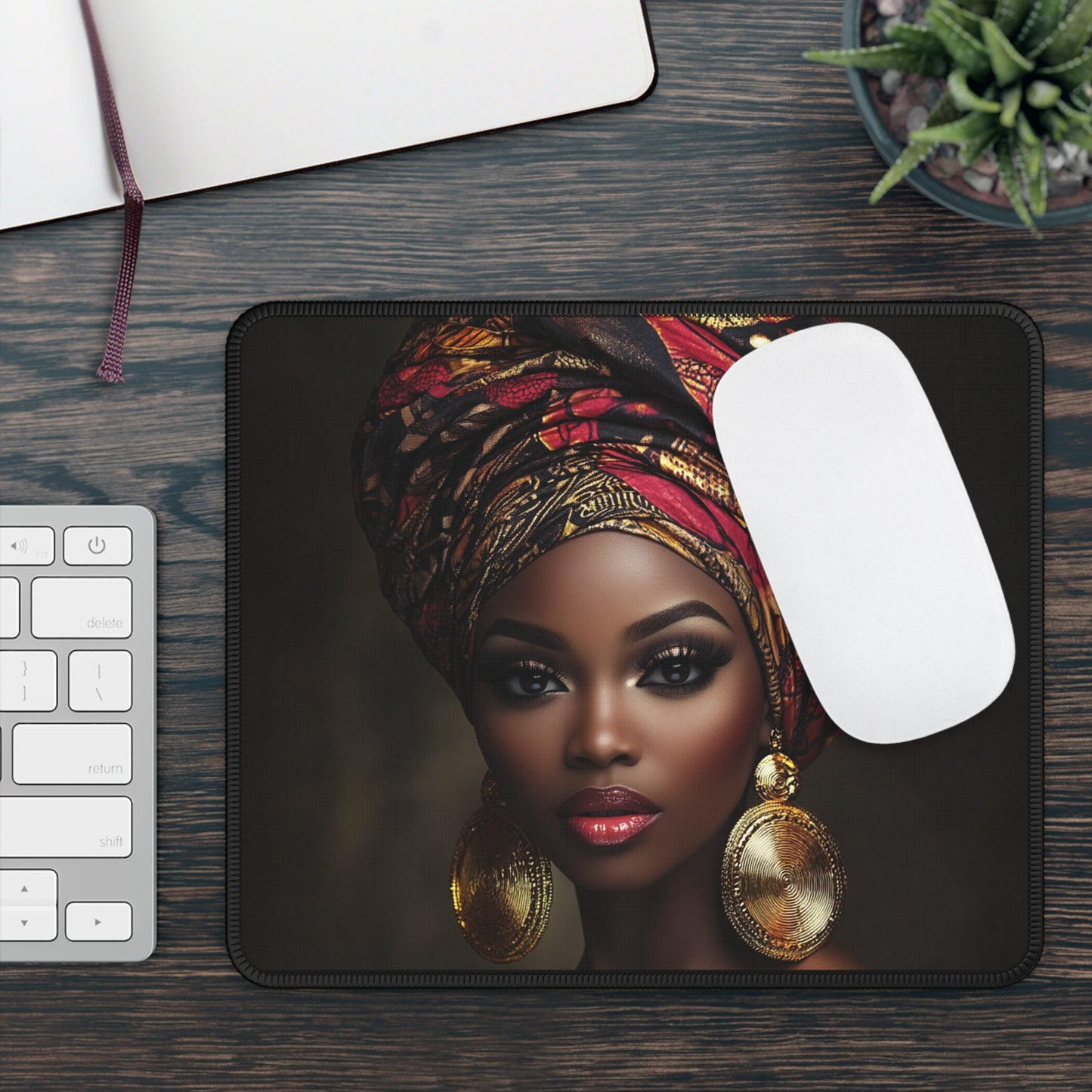 👑 Crowned in Strength – Empowered Beauty Mouse Pad