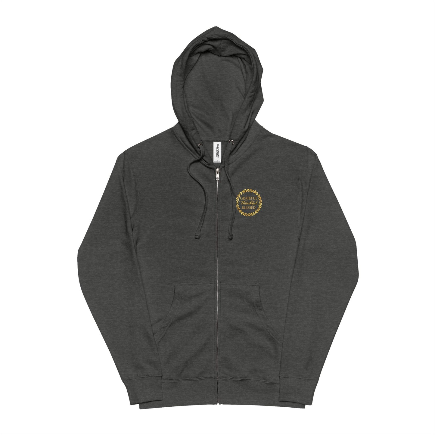 Black and White Grateful Thankful Blessed Hoodie