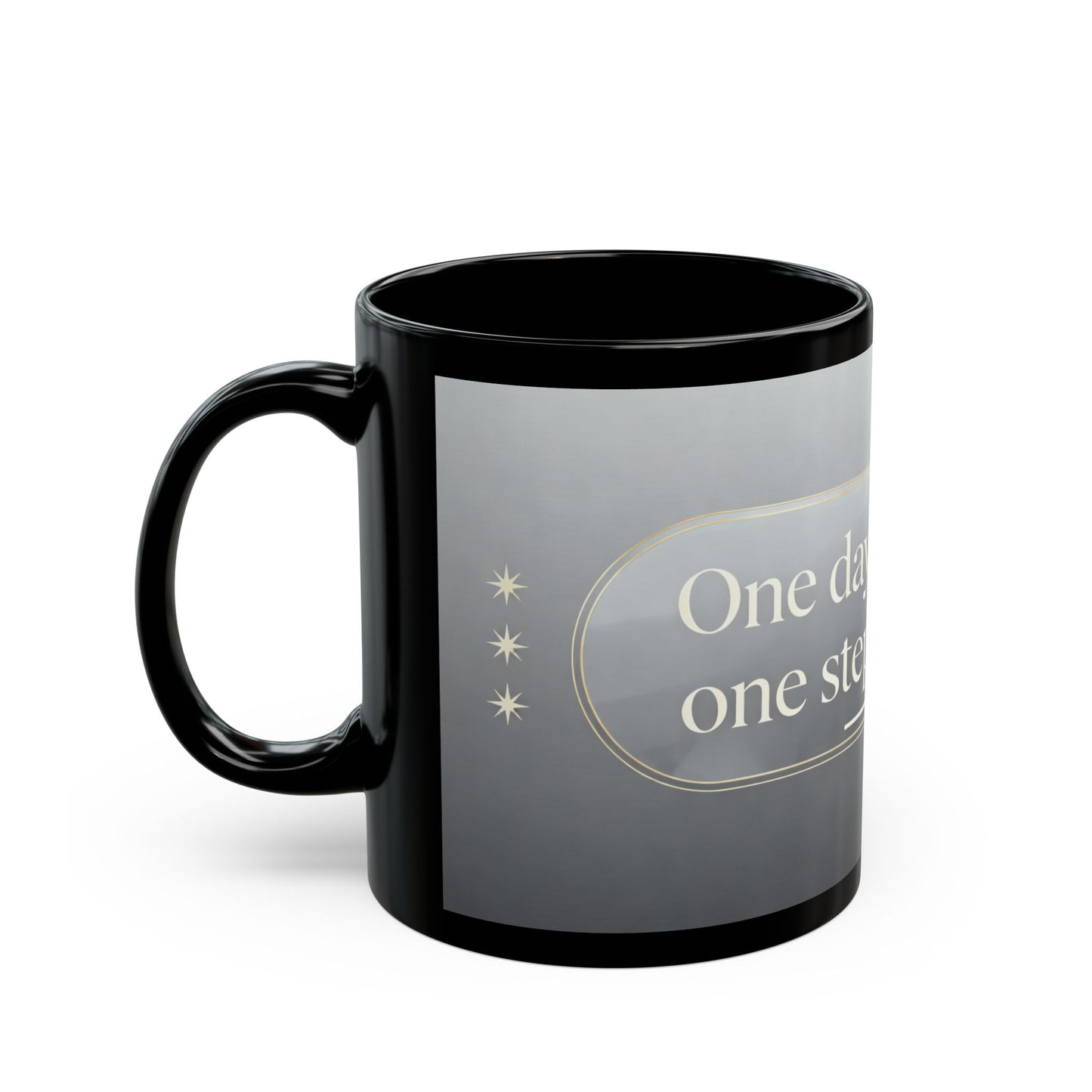 Black Mug Collection One Day At A Time Tee