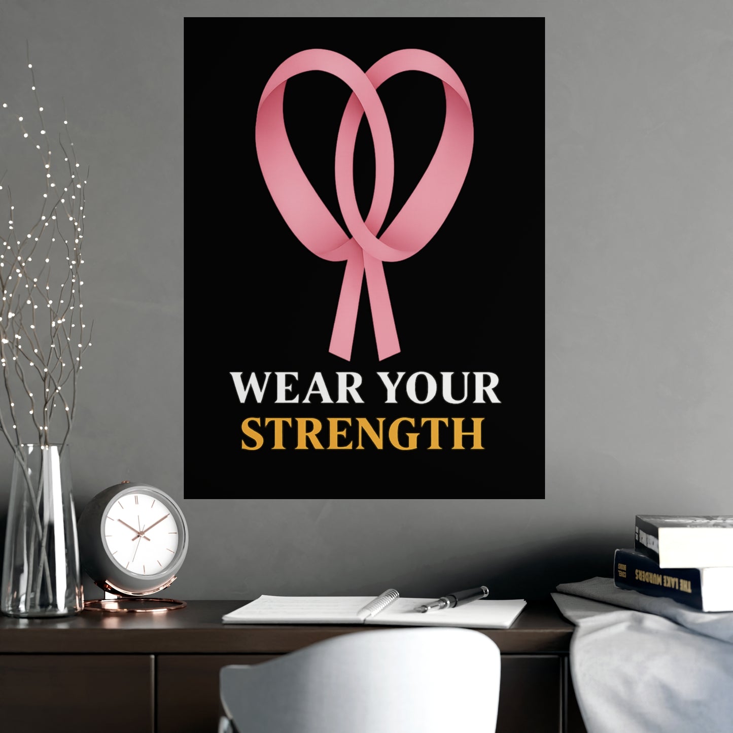🌸 Ribbon – Wear Your Strength Wall Art