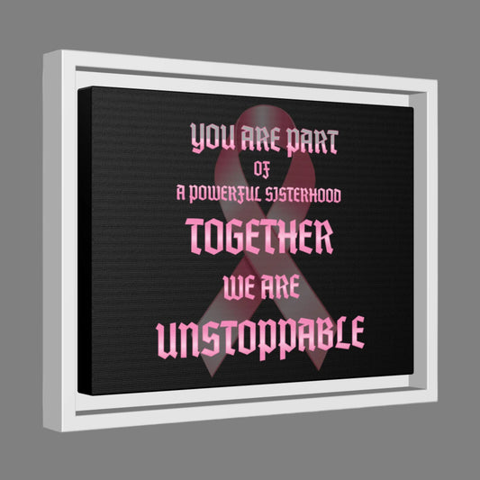 Empowering Sisterhood Art Frame, Motivational Wall Decor, Inspirational Gift, Breast Cancer Awareness, Modern Home Decor