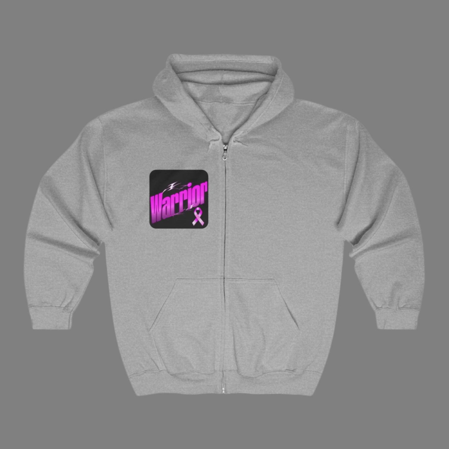 Stylish Warrior Sweatshirt, Ideal for Fundraising, Breast Cancer Awareness, Gift for Supporters, Everyday Comfort, Unisex Hooded Jacket