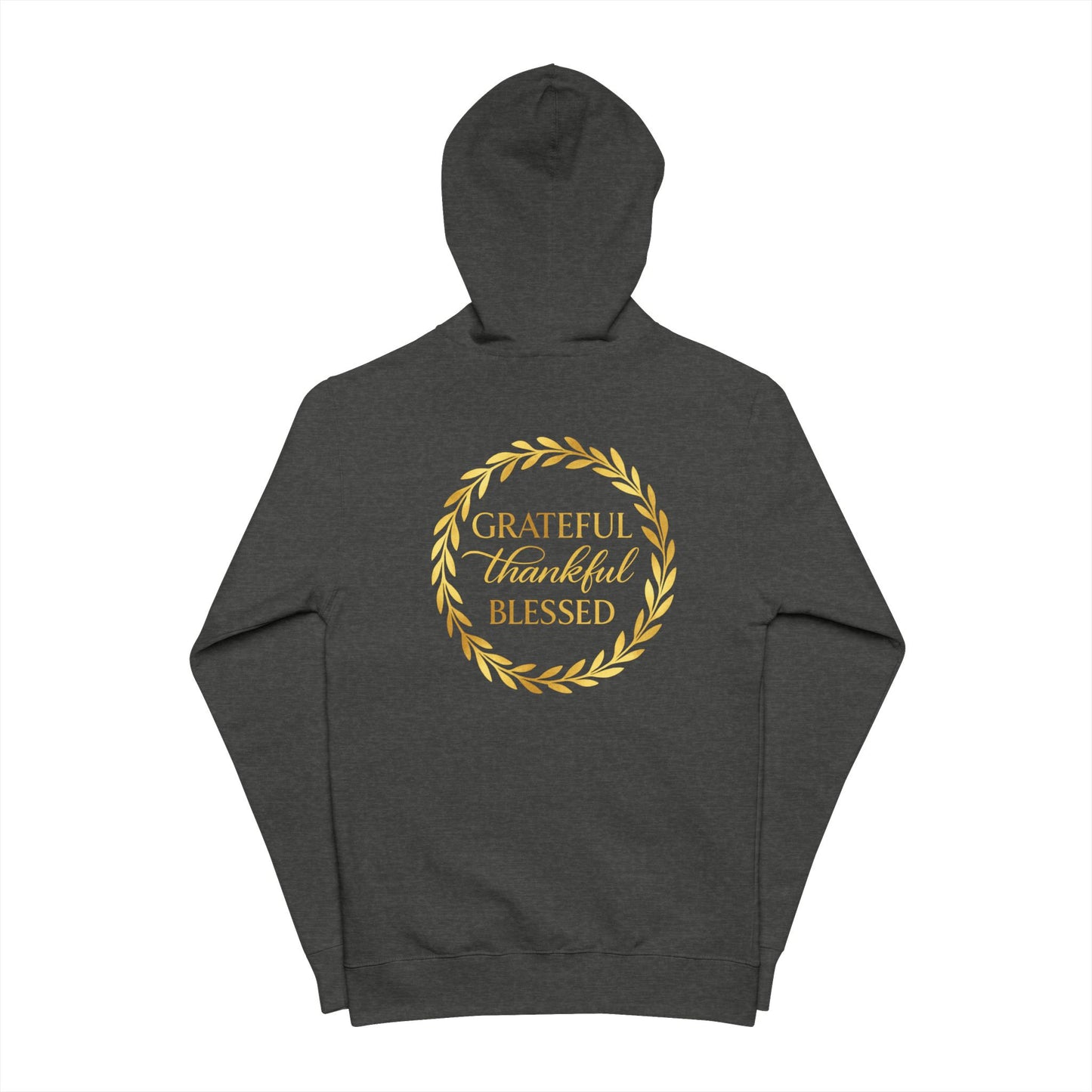 Black and White Grateful Thankful Blessed Hoodie