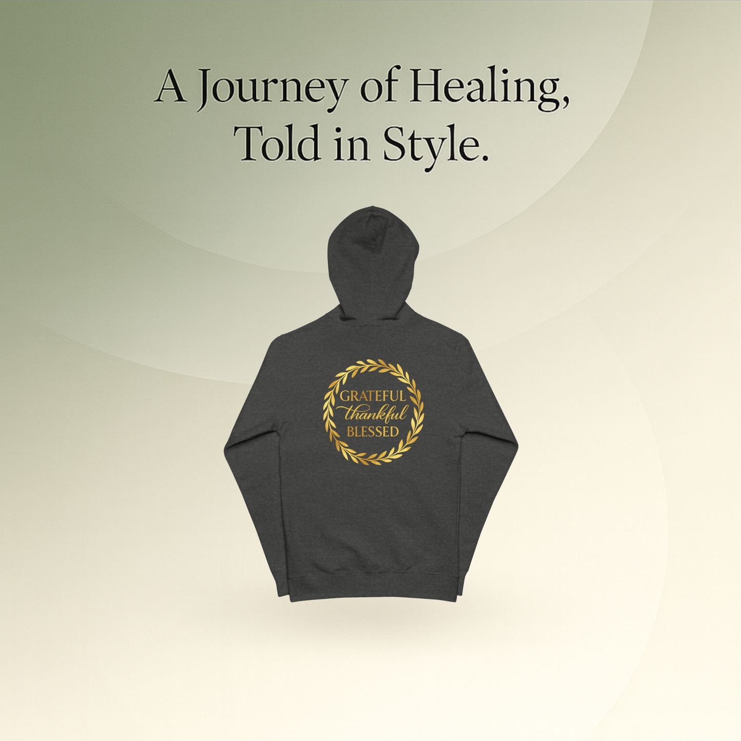 🖤 B&W Grateful Thankful Blessed Hoodie