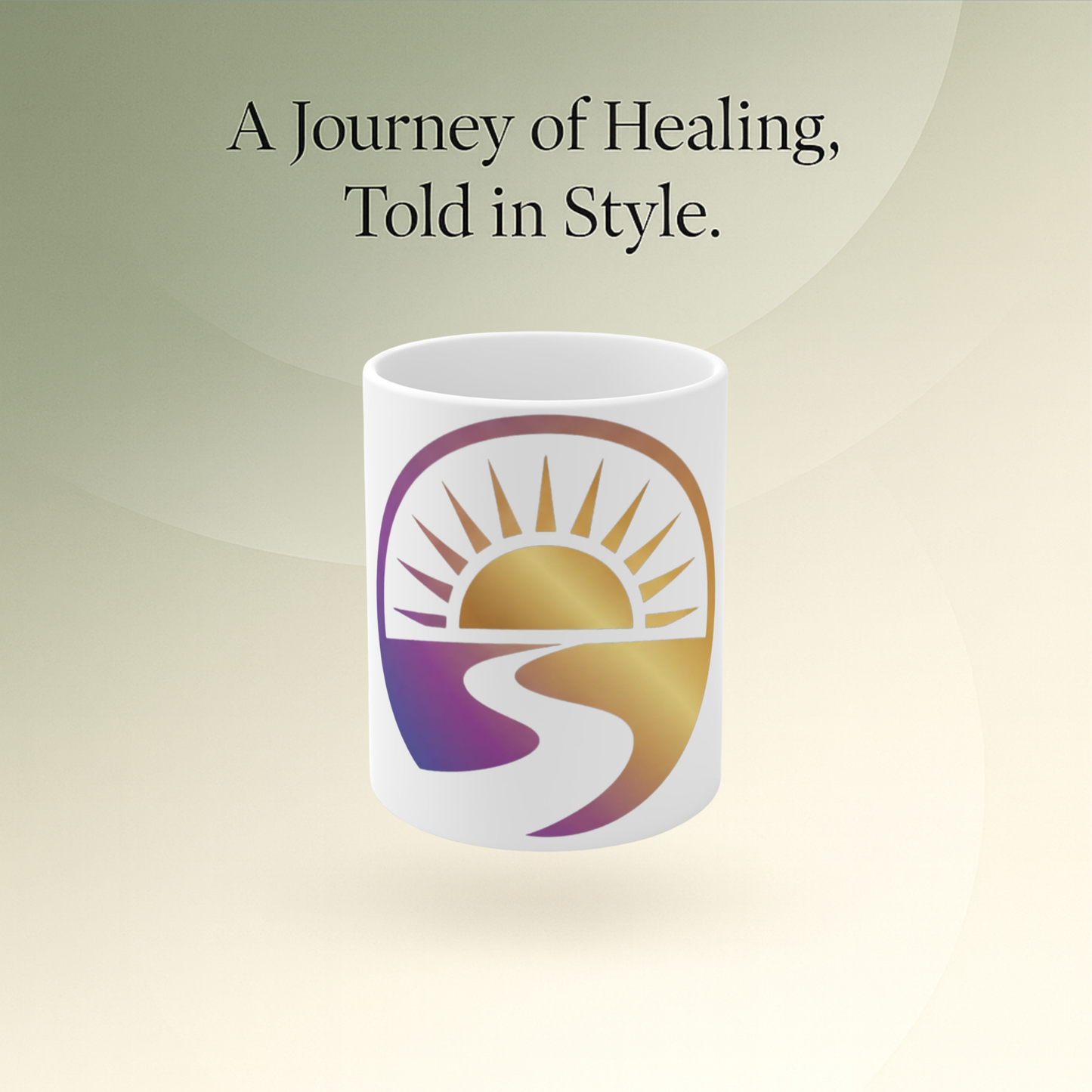 🌅 Rise Strong – Sunrise Path Mug