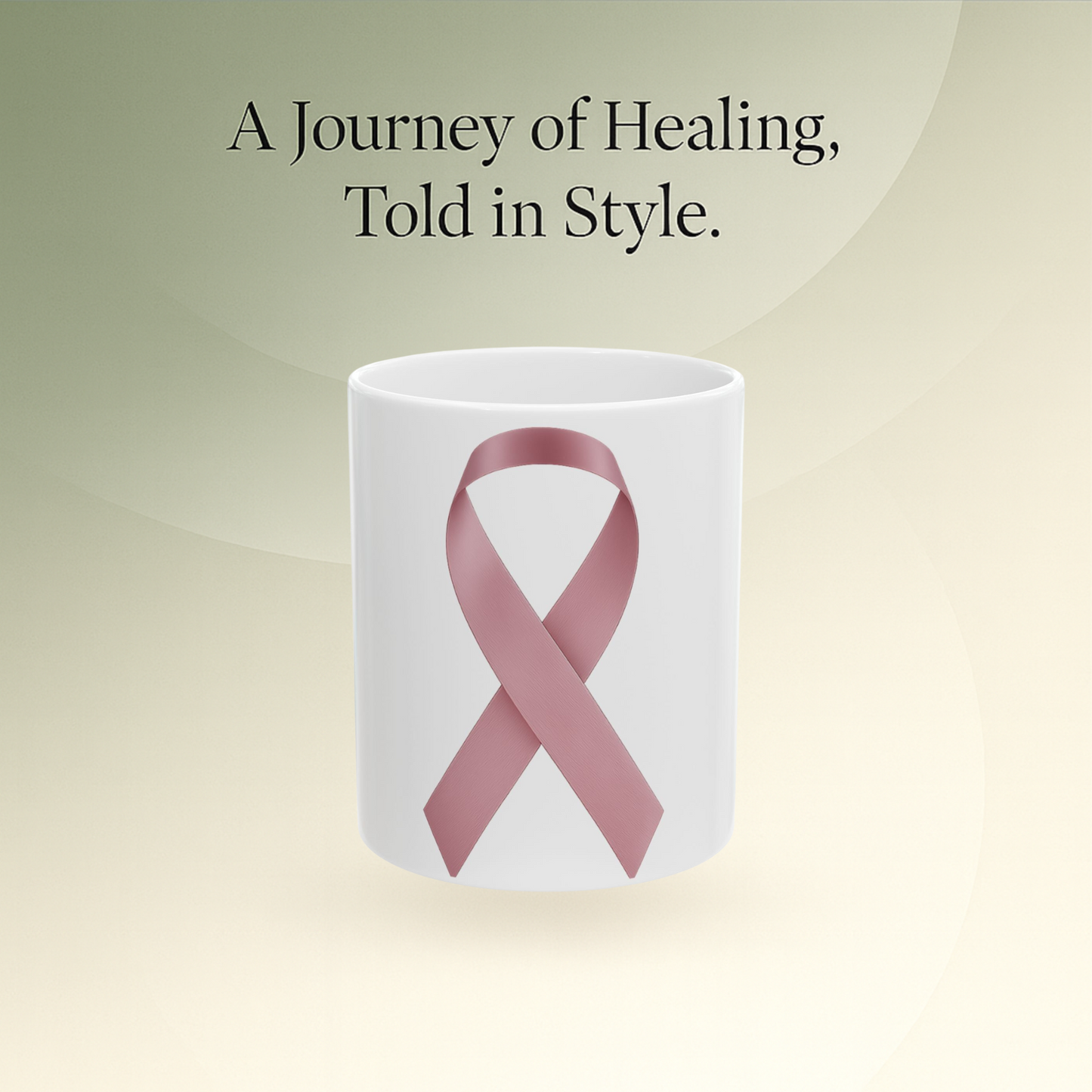 🌸 Ribbon - White Mug