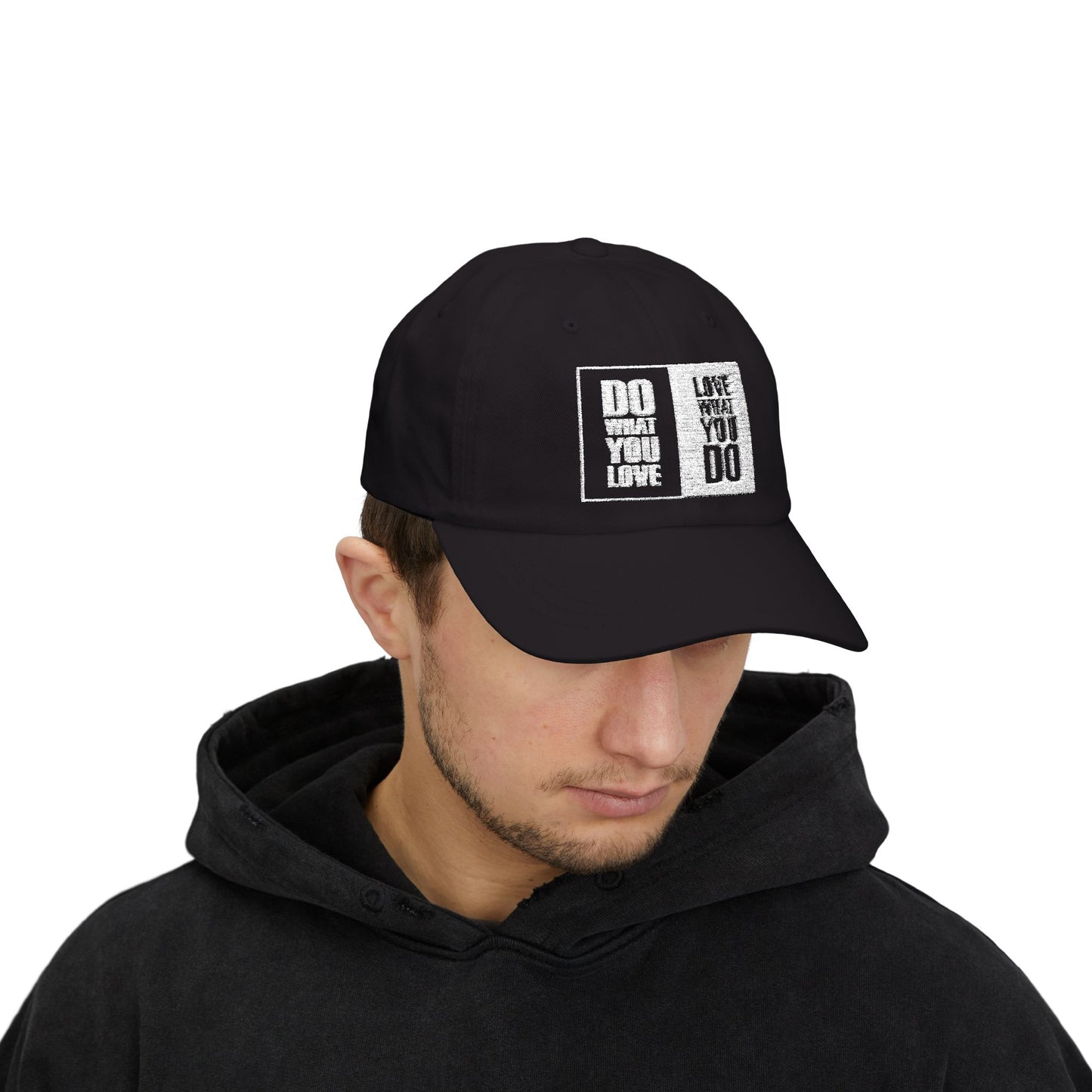 'Do What You Love' Classic Dad Cap, Motivational Hat, Gift for Dad, Everyday Wear, Men, Unisex Style