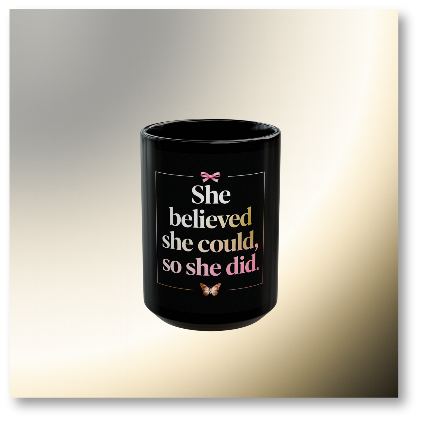 🌿Black - She Believed She Could Mug