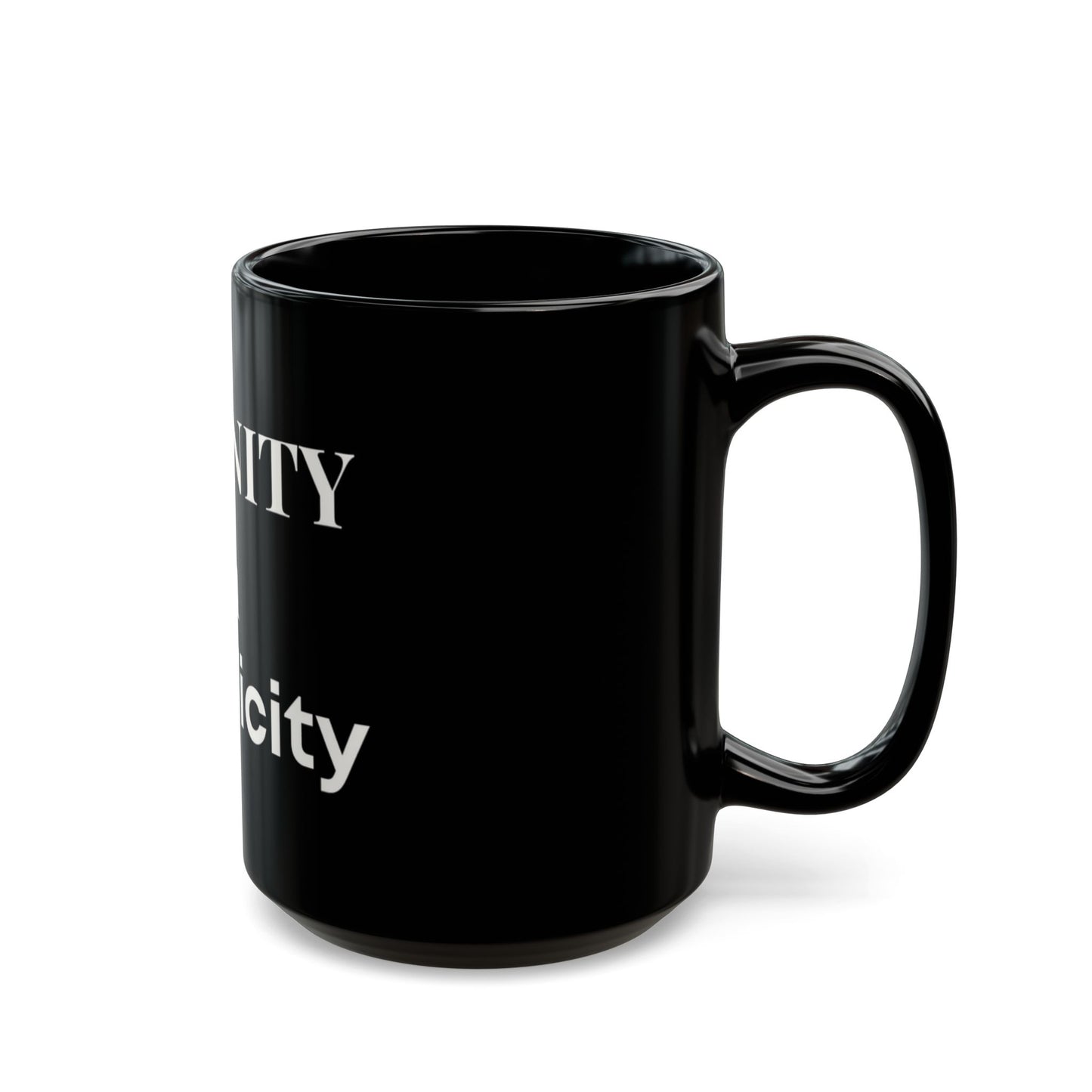 November Drop - Serenity in Simplicity – Black Ceramic Mug (15 oz)
