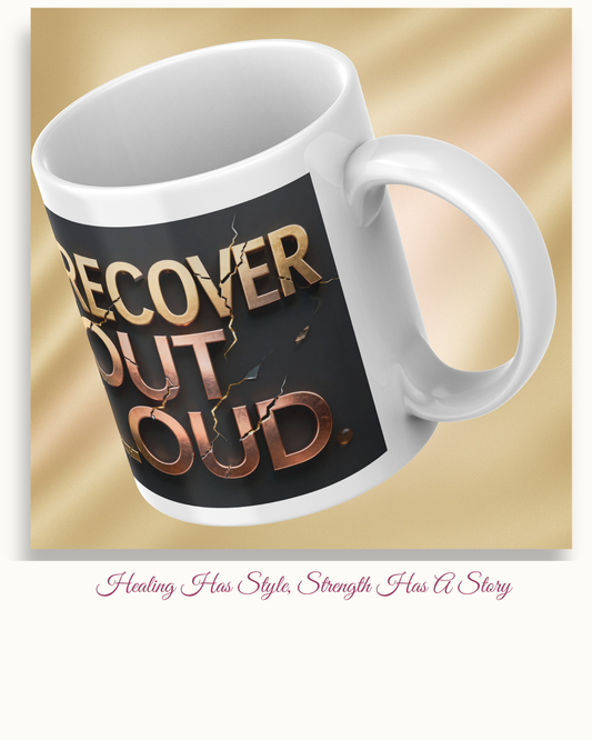 Strength and Serenity Recover Out Loud Mug