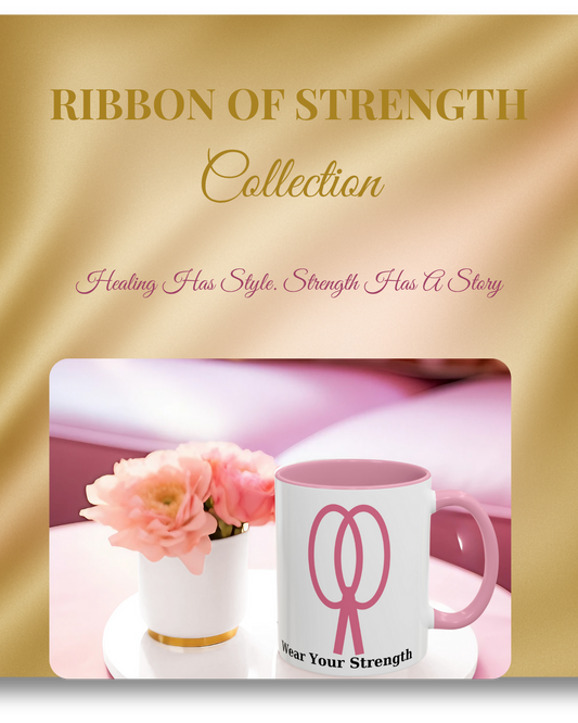 Ribbon of Strength Mug – White with Pink