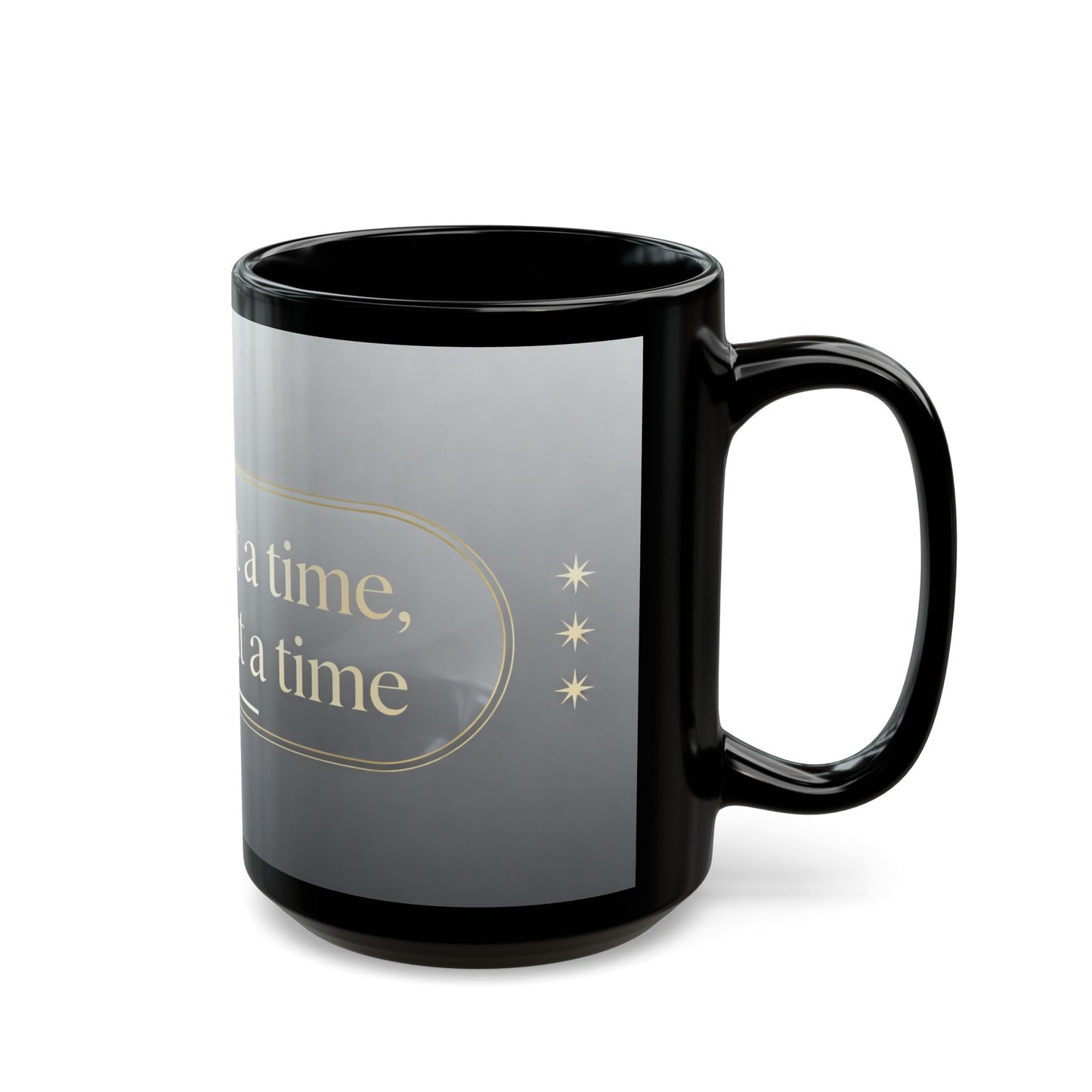 Black Mug Collection One Day At A Time Tee