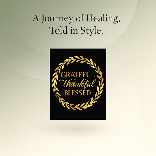 🖤 B&W - Grateful Thankful Blessed Wall Art