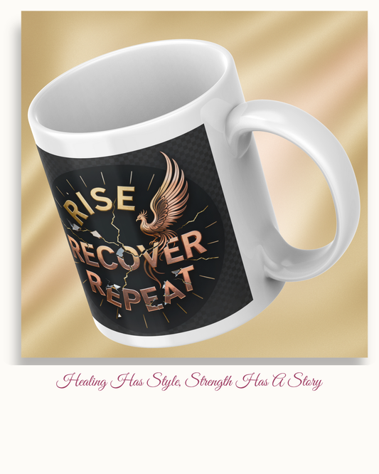 Strength and Serenity Rise, Recover, Repeat - Mug